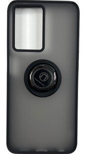 TPU чехол накладка Matte Ring Magnit для OPPO A57s черный 087629 фото