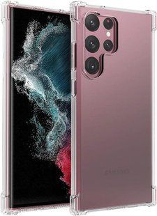 Чехол WXD силиконовый противоударный для Samsung Galaxy S23 Ultra / прозрачный 087932 фото