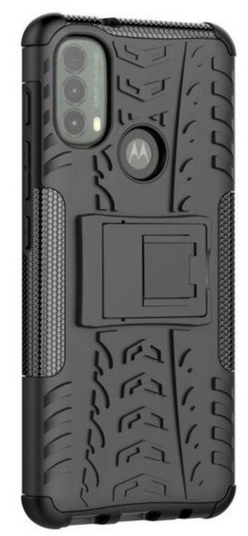 PC + TPU чехол Armor на Motorola E40 черный 89501 фото