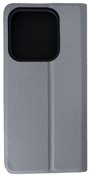 Шкіряний чохол книжка Fibra case на Xiaomi Redmi Note 14 (5G) / сірий 202261 фото
