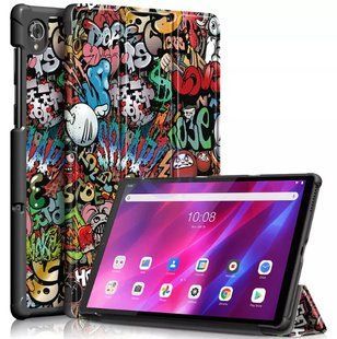 Шкіряний чохол книжка Crazy Horse для Lenovo Tab K10 (10.3") TB-X6C6 / graffiti 093845 фото