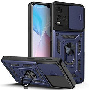 PC + TPU чехол Camshield armor для Vivo Y33s / синий 89451 фото