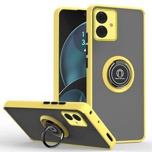 TPU чохол накладка Matte Ring Magnit для Motorola G14 жовтий 093106 фото