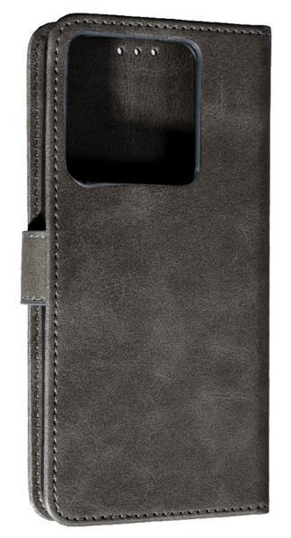 Шкіряний чохол-книжка Business Book на Xiaomi Redmi Note 13 (5G) / сірий 095942 фото