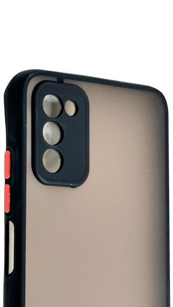 TPU чехол накладка Matte Color Case для Samsung Galaxy A03S черный 092510 фото