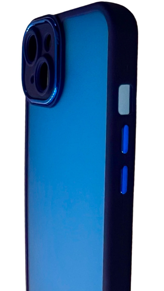 TPU чохол Luxury Metal Lens на iPhone 14 Pro Max (на айфон 14 про макс) синій 086424 фото