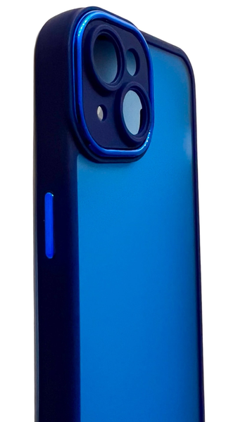 TPU чохол Luxury Metal Lens на iPhone 14 Pro Max (на айфон 14 про макс) синій 086424 фото