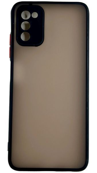 TPU чехол накладка Matte Color Case для Samsung Galaxy A03S черный 092510 фото