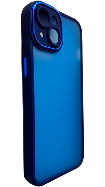 TPU чохол Luxury Metal Lens на iPhone 14 Pro Max (на айфон 14 про макс) синій 086424 фото