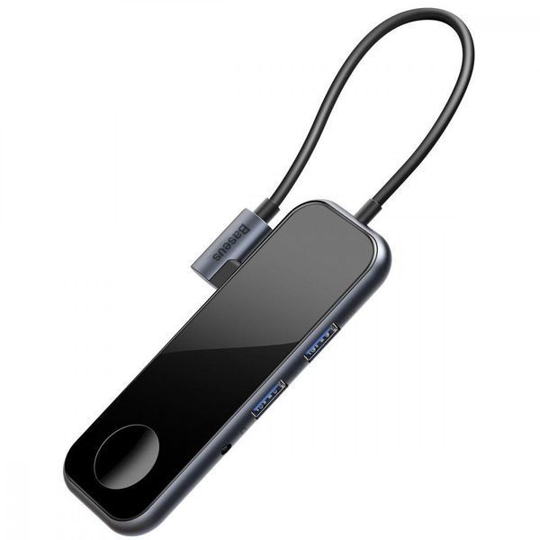 HUB переходник Baseus Superlative Multifunctional (Type-C to 2 x USB3.0 + HDMI + Audio + PD + iWatch) 80573 фото