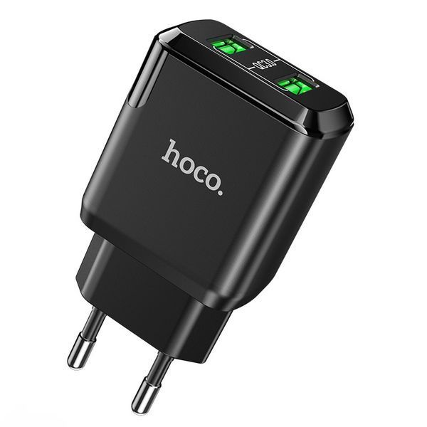 СЗУ Hoco N6 Home Charger Charmer dual port QC3.0 charge чорний 90349 фото