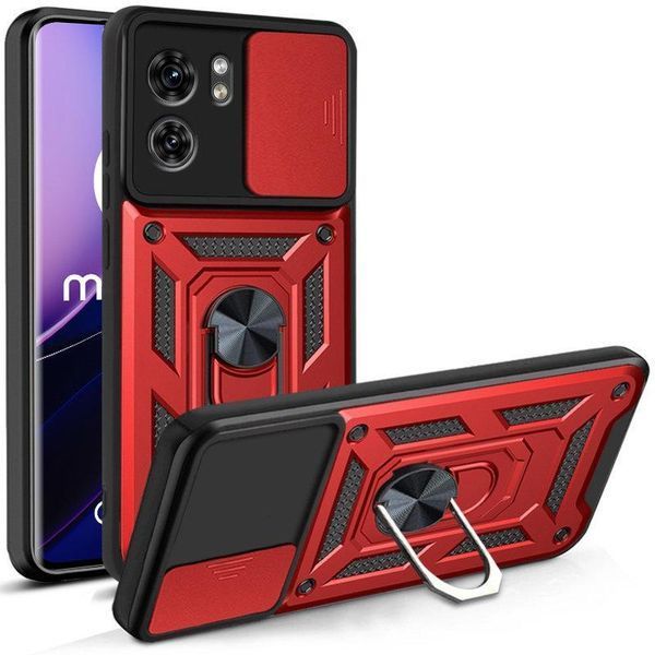 PC + TPU чохол Camshield armor для Motorola Edge 40 / червоний 091203 фото