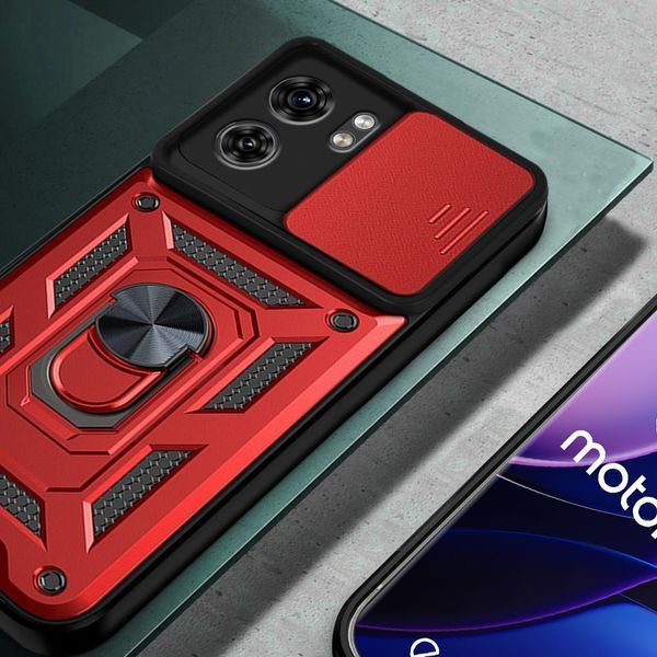 PC + TPU чохол Camshield armor для Motorola Edge 40 / червоний 091203 фото