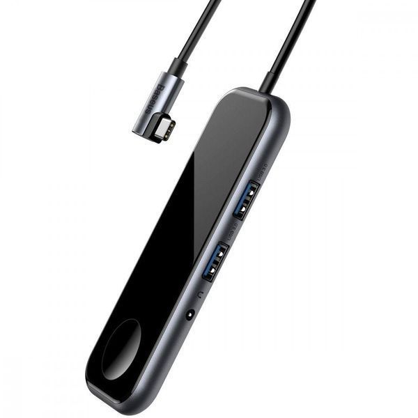 HUB переходник Baseus Superlative Multifunctional (Type-C to 2 x USB3.0 + HDMI + Audio + PD + iWatch) 80573 фото
