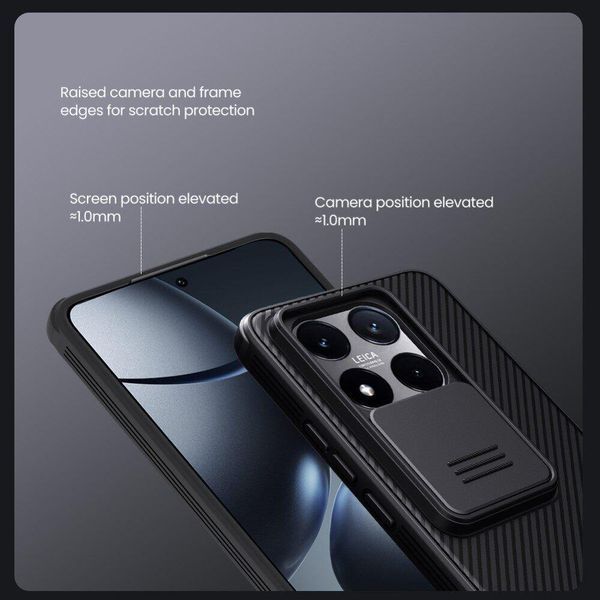 Чехол CamShield Pro Case Nillkin на Xiaomi 14T / синий 097734 фото