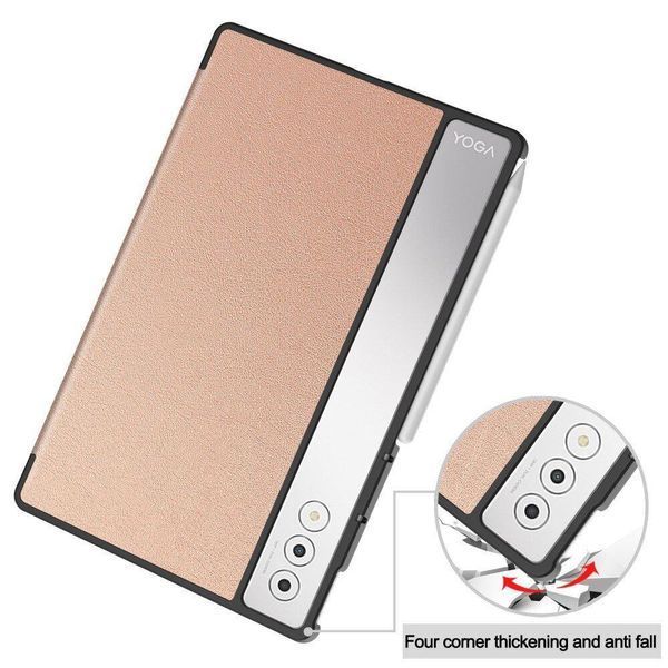 Кожаный чехол книжка Crazy Horse на планшет Lenovo Yoga Tab Plus (12.7) / красный 098905 фото