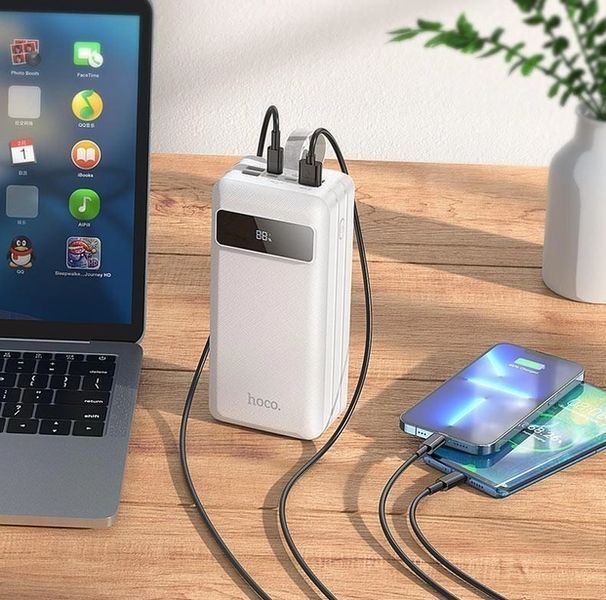 Повербанк Power Bank Hoco J86B Electric 22.5W 60000 mAh білий 093240 фото