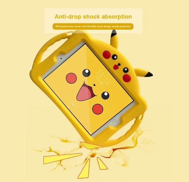 Чехол Pikachu Case на планшет Apple iPad 11" (A16) 2025 / желтый (з ремінцем) 202754 фото