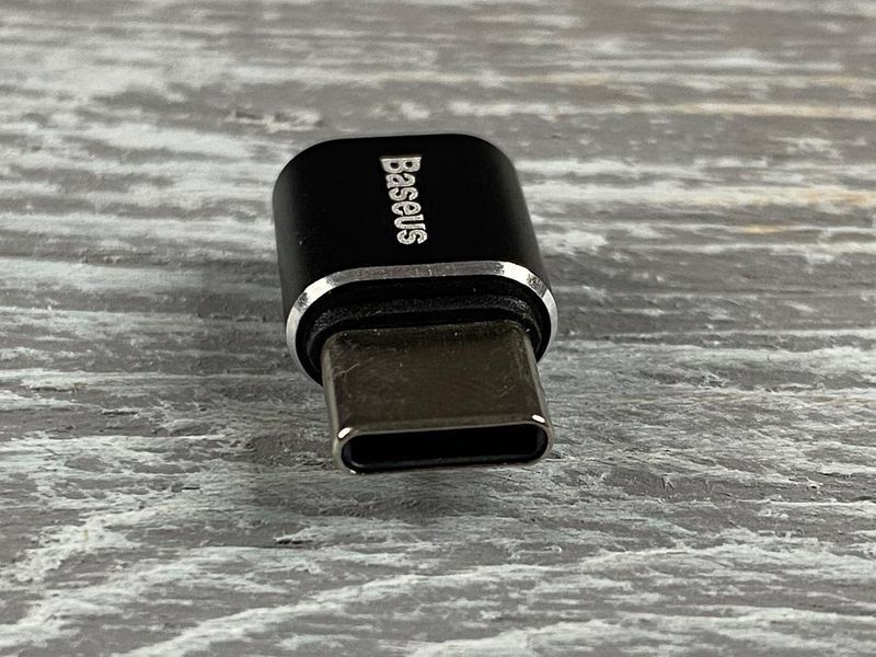 USB переходник Baseus micro USB Type-C to USB черный 83450 фото