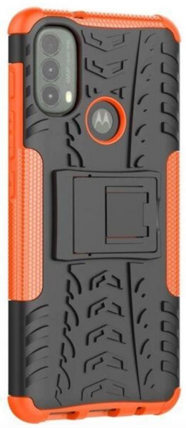 PC + TPU чехол Armor на Motorola E40 оранжевый 89502 фото