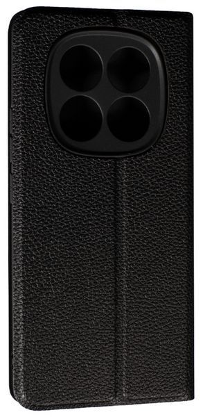 Шкіряний чохол-книжка Fibra case на Xiaomi Redmi Note 14 Pro (4G) / чорний 203013 фото