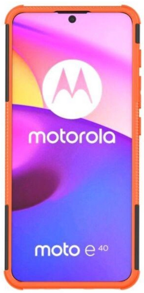 PC + TPU чехол Armor на Motorola E40 оранжевый 89502 фото