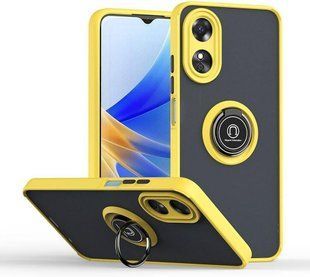 TPU чохол накладка Matte Ring Magnit для OPPO A38 жовтий 094851 фото