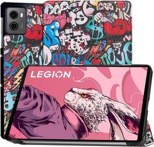 Кожаный чехол книжка Crazy Horse для Lenovo Legion Y700 (2025) (8.8") / graffiti 099753 фото