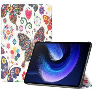 Чехол книжка Crazy Horse на Xiaomi Mi Pad 6 (11") / бабочки 094358 фото