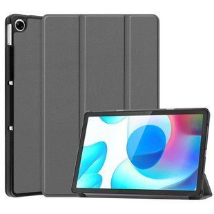 Шкіряний чохол книжка Crazy Horse для Realme Pad (10.4") / сірий 093987 фото