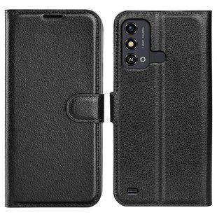 Кожаный чехол книжка Lichee для ZTE blade A53 черный 093052 фото