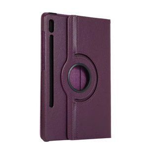 Кожаный чехол книжка 360 для Samsung Galaxy Tab S7 / Tab S8 (11") / фиолетовый 098381 фото