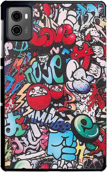 Шкіряний чохол книжка Crazy Horse для Lenovo Legion Y700 (2025) (8.8")/graffiti 099753 фото
