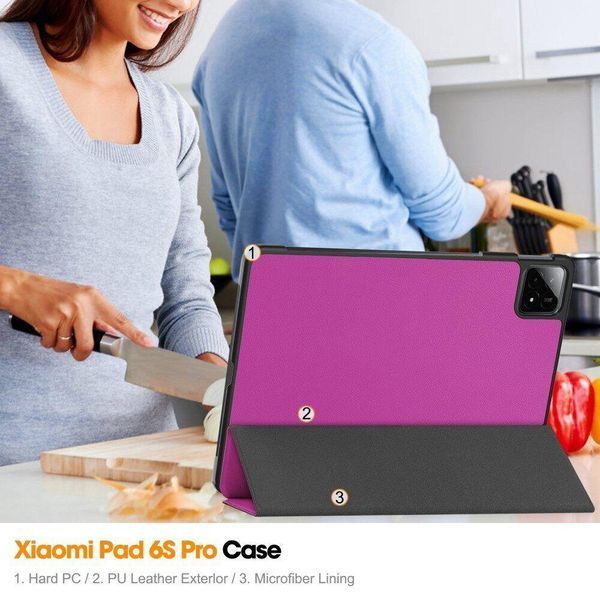 Чохол книжка Crazy Horse на Xiaomi Pad 6S Pro (12.4") / сірий 096577 фото
