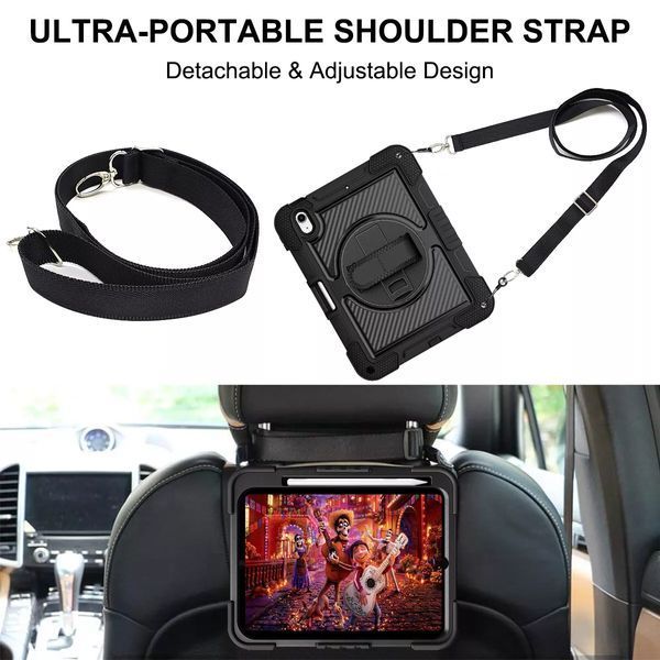 PC + TPU чехол Carbon Armor Cover Tablet на Apple iPad mini 5 (2019) 7.9" / черный 099538 фото