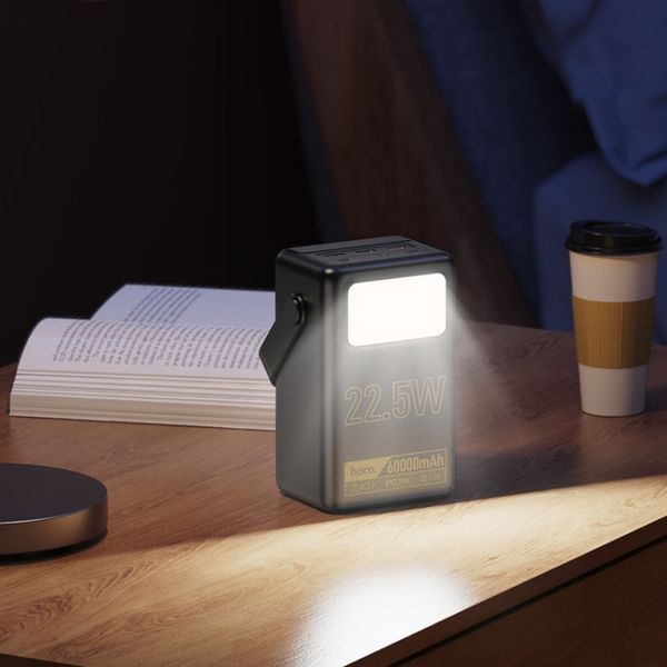 Повербанк Power Bank Hoco J110 Powerful 22.5W fully compatible (LCD / Lamp) 60000mAh черный 093241 фото
