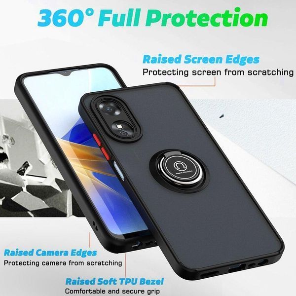 TPU чехол накладка Matte Ring Magnit для OPPO A38 желтый 094851 фото