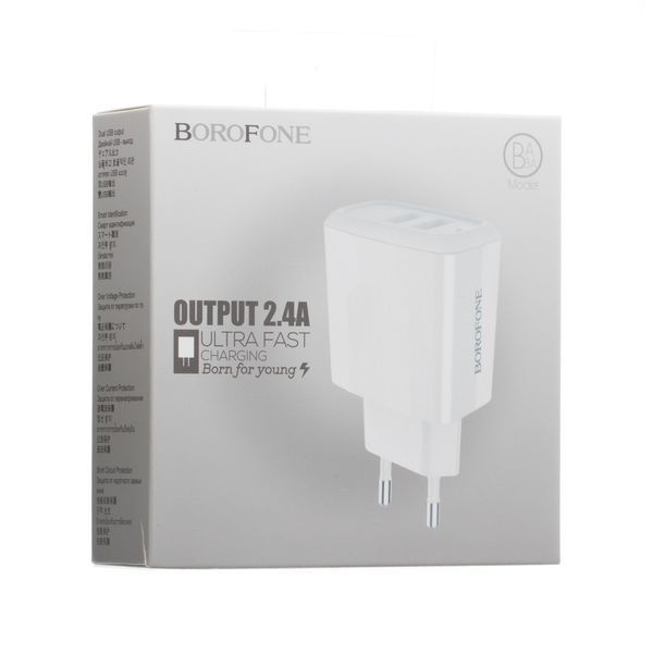 Сетевое ЗУ Borofone BA3A 2USB 2.4A 16732 фото