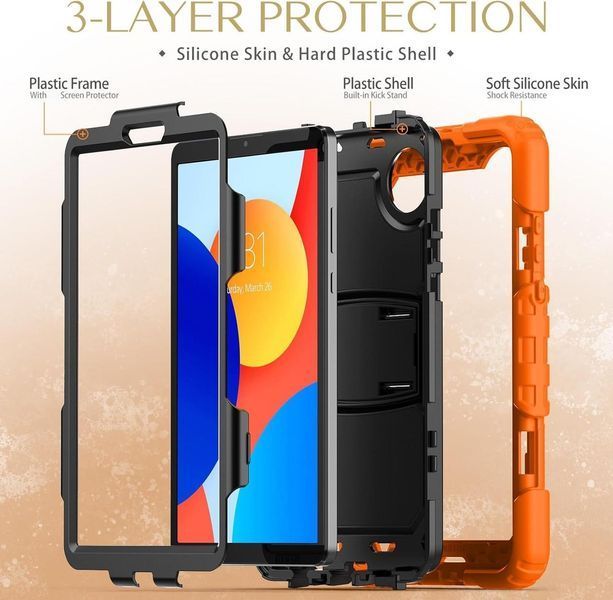 Чохол Massive Armor Tablet на планшет Xiaomi Redmi Pad SE (8.7") / жовтогарячий 098591 фото