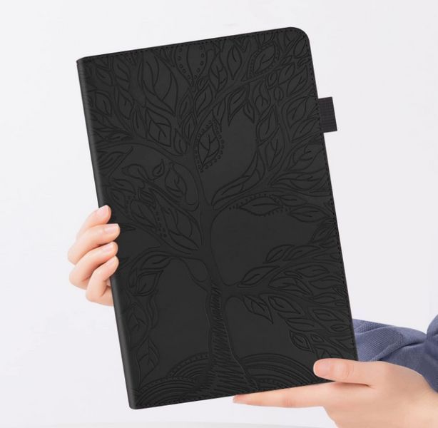 Чохол книжка Wood Book на планшет Xiaomi Redmi Pad SE (8.7") / чорний 200874 фото