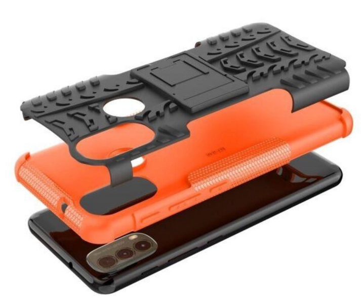 PC + TPU чехол Armor на Motorola E40 оранжевый 89502 фото
