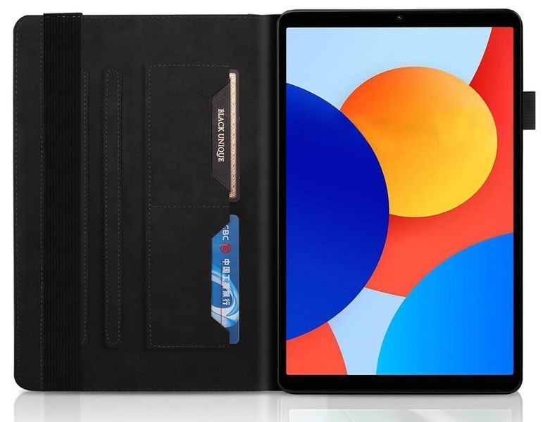 Чохол книжка Wood Book на планшет Xiaomi Redmi Pad SE (8.7") / чорний 200874 фото