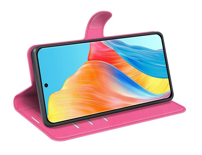 Чехол книжка Lichee для OPPO A98 5G малиновый 089904 фото