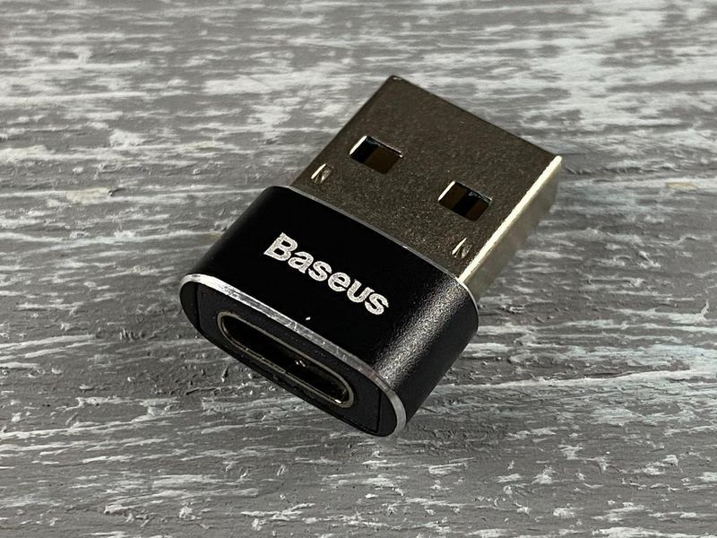 USB переходник Baseus USB Female To Type-C Male Adapter Converter черный 83451 фото