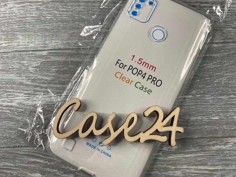 Ультратонкий 0,3 мм чохол для Tecno POP 4 Pro прозорий 082845 фото