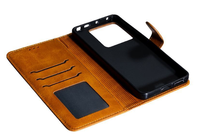 Шкіряний чохол книжка Business book на Xiaomi Redmi Note 13 Pro (5G) / коричневий 095943 фото