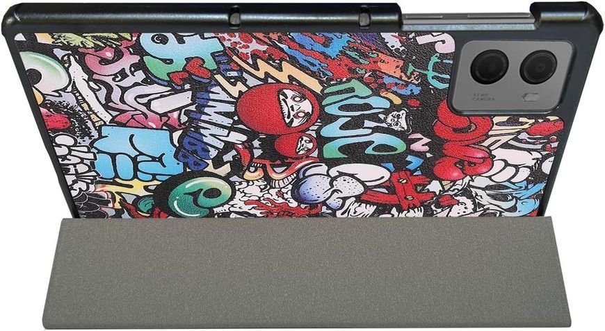 Шкіряний чохол книжка Crazy Horse для Lenovo Legion Y700 (2025) (8.8")/graffiti 099753 фото