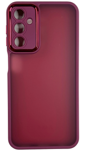 TPU чохол Luxury Metal Lens на Samsung Galaxy A24 бордовий 088451 фото