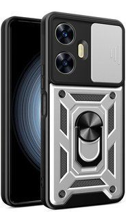 PC + TPU чохол Camshield armor для Realme C51 / сріблястий 095708 фото