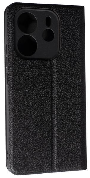 Шкіряний чохол-книжка Fibra case на Xiaomi Redmi Note 14 (4G) / чорний 203034 фото